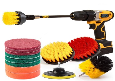 ebay y amazon venta caliente taladro limpieza poder cepillo de fregado conjunto